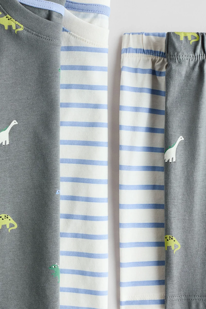 اتش اند ام بيجاما قطنية بطبعة مميزة - عبوة من 2